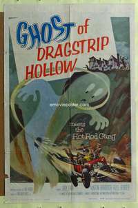t638 GHOST OF DRAGSTRIP HOLLOW one-sheet movie poster '59 Hot Rod Gang!