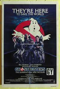t639 GHOSTBUSTERS int'l one-sheet movie poster '84 Bill Murray, Aykroyd, Ramis