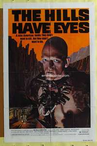t657 HILLS HAVE EYES one-sheet movie poster '78 Wes Craven, classic image!