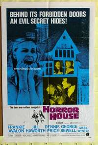 t660 HORROR HOUSE one-sheet movie poster '70 the dead are restless tonight!