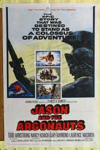 t675 JASON & THE ARGONAUTS one-sheet movie poster '63 Ray Harryhausen