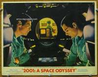 t408 2001 A SPACE ODYSSEY movie lobby card #7 '68 HAL spies on them!