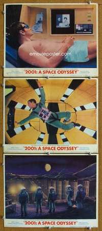 t407 2001 A SPACE ODYSSEY 3 movie lobby cards '68 Stanley Kubrick