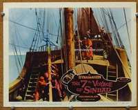 t236 7th VOYAGE OF SINBAD movie lobby card #4 '58 Ray Harryhausen