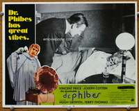 t418 ABOMINABLE DR PHIBES movie lobby card #5 '71 Deadhead in bed!