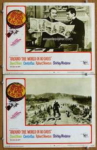 t192 AROUND THE WORLD IN 80 DAYS 2 movie lobby cards R68 all-stars!