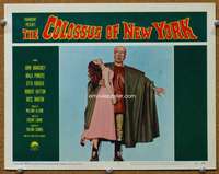 t238 COLOSSUS OF NEW YORK movie lobby card #4 '58 monster close up!