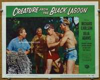 t111 CREATURE FROM THE BLACK LAGOON movie lobby card #3 '54 divers!