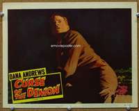 t206 NIGHT OF THE DEMON movie lobby card #6 '57 Andrews close up!