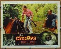 t212 CYCLOPS movie lobby card #7 '57 Bert I. Gordon, Lon Chaney Jr.