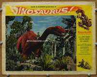 t318 DINOSAURUS movie lobby card #4 '60 wild prehistoric monsters!