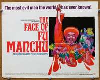 t395 FACE OF FU MANCHU movie title lobby card '65 Christopher Lee, Rohmer