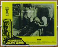t402 FRANKENSTEIN CREATED WOMAN movie lobby card #8 '67 Peter Cushing