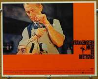 t414 FRANKENSTEIN MUST BE DESTROYED movie lobby card #3 '70 lobotomy!