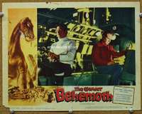 t276 GIANT BEHEMOTH movie lobby card #1 '59 at the machine's controls!