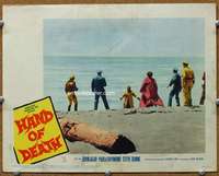 t351 HAND OF DEATH movie lobby card #3 '62 the monster on the beach!