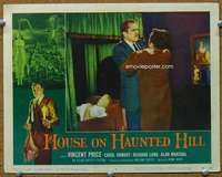 t281 HOUSE ON HAUNTED HILL movie lobby card #2 '59 Vincent Price