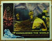 t183 IT CONQUERED THE WORLD movie lobby card #4 '56 soldiers attack!