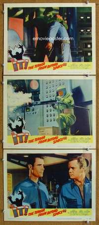 t248 IT THE TERROR FROM BEYOND SPACE 3 movie lobby cards '58 sci-fi!