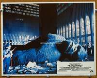 t429 KING KONG movie lobby card #5 '76 really dead BIG ape on ground!