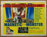 t133 MAGNETIC MONSTER movie title lobby card '53 it will swallow the Earth!