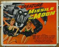 t287 MISSILE TO THE MOON movie title lobby card '59 giant fiendish creature!