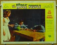 t186 MOLE PEOPLE movie lobby card #2 '56 man passed out at table!