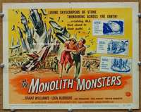 t223 MONOLITH MONSTERS movie title lobby card '57 Reynold Brown art!