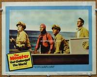 t228 MONSTER THAT CHALLENGED THE WORLD movie lobby card #7 '57 scuba!