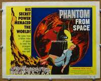 t135 PHANTOM FROM SPACE movie title lobby card '53 strange alien visitor!