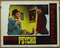 t322 PSYCHO movie lobby card #2 '60 Anthony Perkins, Martin Balsam