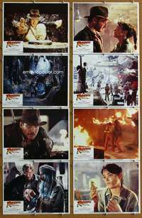 t448 RAIDERS OF THE LOST ARK 8 movie lobby cards '81 Harrison Ford