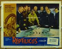 t354 REPTILICUS movie lobby card #3 '62 military planning the attack!