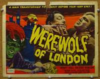 t089 WEREWOLF OF LONDON movie title lobby card R51 very first wolfman!