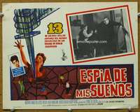 t362 13 FRIGHTENED GIRLS Mexican movie lobby card '63 William Castle