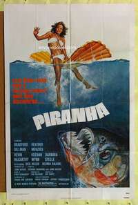 t734 PIRANHA one-sheet movie poster '78 Joe Dante, Roger Corman, Solie art!