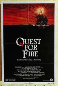 t742 QUEST FOR FIRE one-sheet movie poster '82 Rae Dawn Chong, cave men!