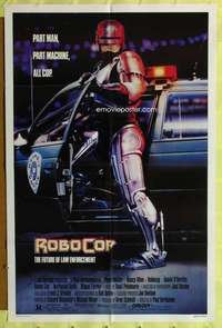 t751 ROBOCOP one-sheet movie poster '87 Paul Verhoeven, classic sci-fi!