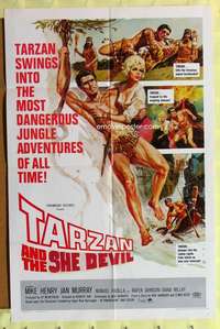 t789 TARZAN & THE GREAT RIVER one-sheet movie poster '67 Mike Henry