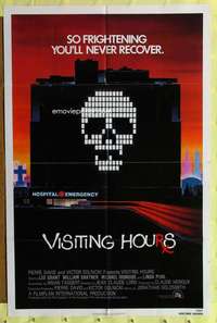 t815 VISITING HOURS one-sheet movie poster '82 great hospital horror image!