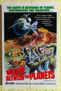 t817 WAR BETWEEN THE PLANETS one-sheet movie poster '71 Italian sci-fi!