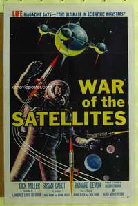 t818 WAR OF THE SATELLITES one-sheet movie poster '58 Roger Corman, sci-fi!