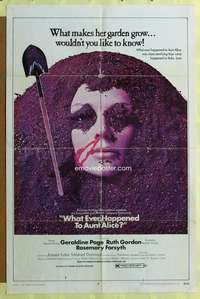 t823 WHAT EVER HAPPENED TO AUNT ALICE one-sheet movie poster '69 creepy!