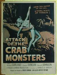 w099 ATTACK OF THE CRAB MONSTERS 30x40 movie poster '57 Roger Corman