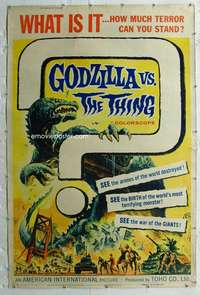 w311 GODZILLA VS THE THING 40x60 movie poster '64 Japanese sci-fi!