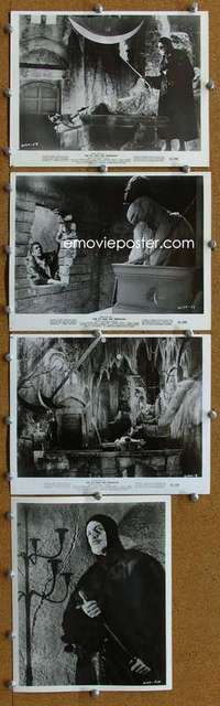 z413 PIT & THE PENDULUM 4 8x10 movie stills '61 Vincent Price, Poe
