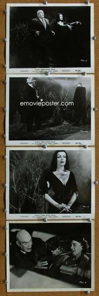 z414 PLAN 9 FROM OUTER SPACE 4 8x10 movie stills '58 Ed Wood's worst!