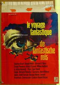 w086 FANTASTIC VOYAGE Belgian movie poster 17x25 '66 great eye image!