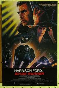 w291 BLADE RUNNER one-sheet movie poster '82 Harrison Ford, John Alvin art!