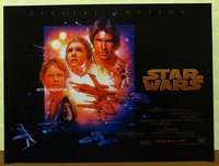 w117 STAR WARS advance British quad movie poster R97 George Lucas
